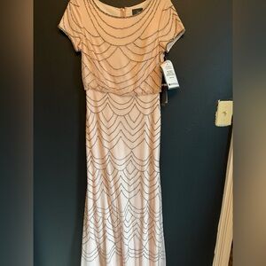 Adrianna Papell Pink Beaded Dress